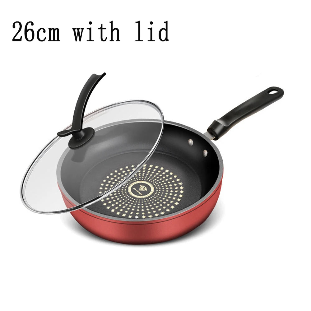 26cm Cast Iron Omelette Pan Multi Functional Non-Stick Frying Pans Easy To Clean Gas Stove