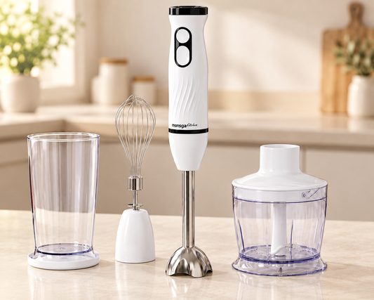 MONSGA By erabros Electric Hand Immersion Blender Mixer, 4 in 1 Hand Mixer.