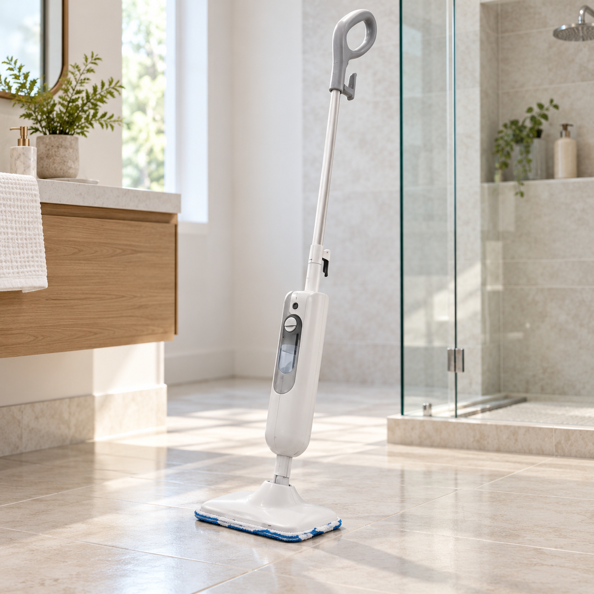 INSE Powerful Steam Mop High Temperature 6 in 1 Scrubbing Steam Cleaner Detachable Floor Steam Mop
