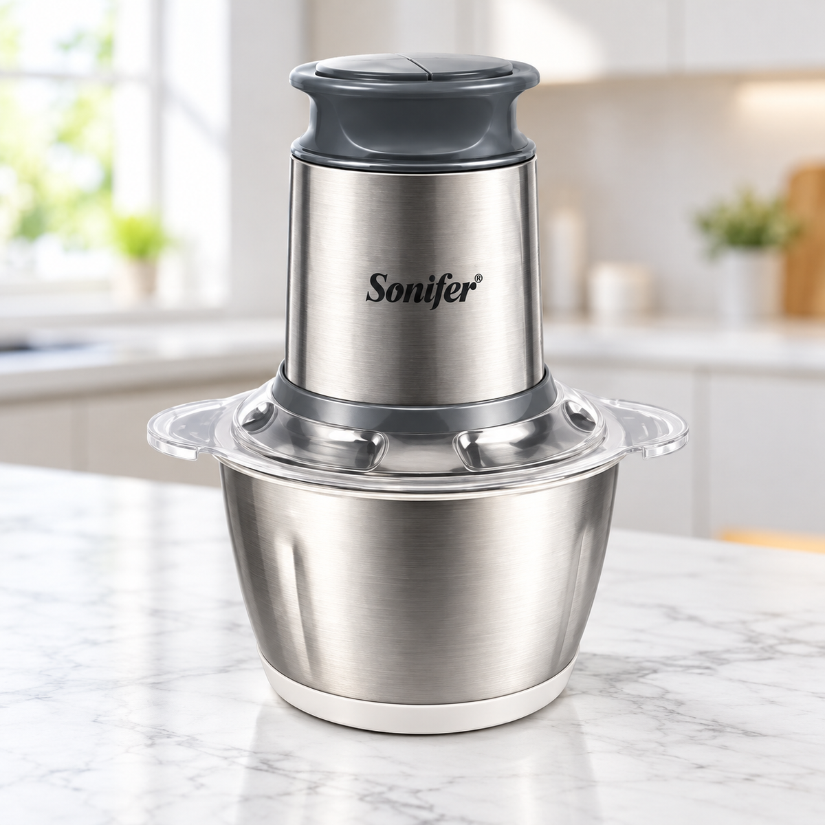 2 Speeds Electric Chopper Meat Grinder Stainless Steel Mincer Food Processor Kitchen Slicer