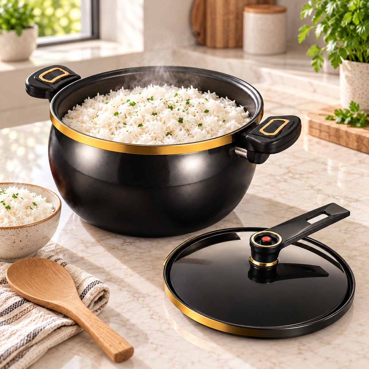 Micro Pressure Cooker, 7L Large Capacity, 26cm, Suitable for Home Use, Multi-Functional Non-Stick pot