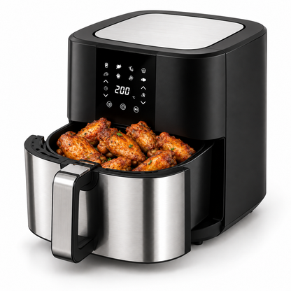 KitCook Large Air Fryer, 1500W 7QT AirFryer Cooker, Adjustable.