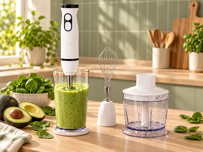 MONSGA By erabros Electric Hand Immersion Blender Mixer, 4 in 1 Hand Mixer.