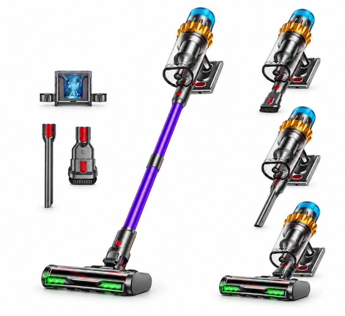 VAKERR X15 Pro 750W Cordless Vacuum Cleaner 75KPA Strong Suction for Pet Hair and Carpet 80M
