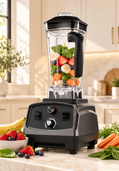 BioloMix 3HP 2200W Heavy Duty Grade Timer Blender Mixe Ice Smoothies BPA Free 2L Jar