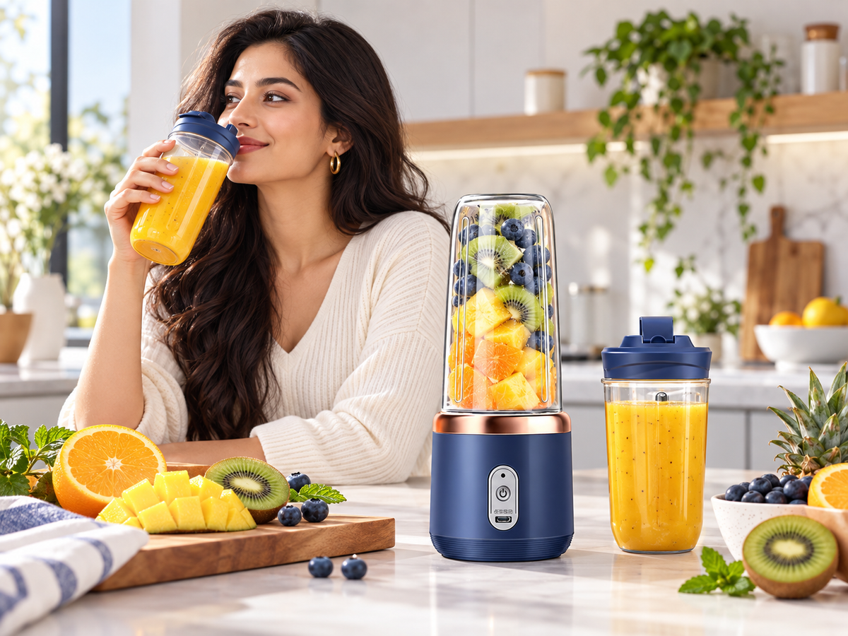 Portable Blender USB Rechargeable Electric Blender Cup for Smoothies and Shakes Travel Office Work