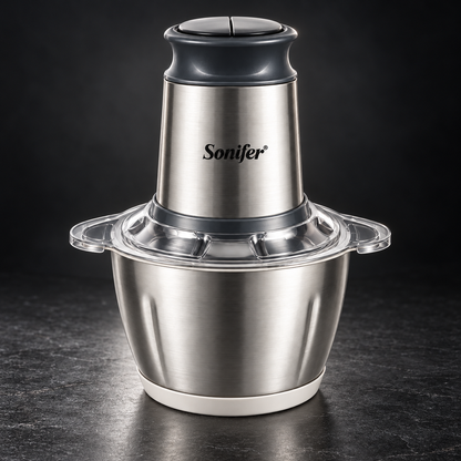 2 Speeds Electric Chopper Meat Grinder Stainless Steel Mincer Food Processor Kitchen Slicer