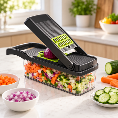 New 5-in-1 Food Chopper Suitable for Handheld Slicers, Dicers, Graters Multifunctional Vegetable