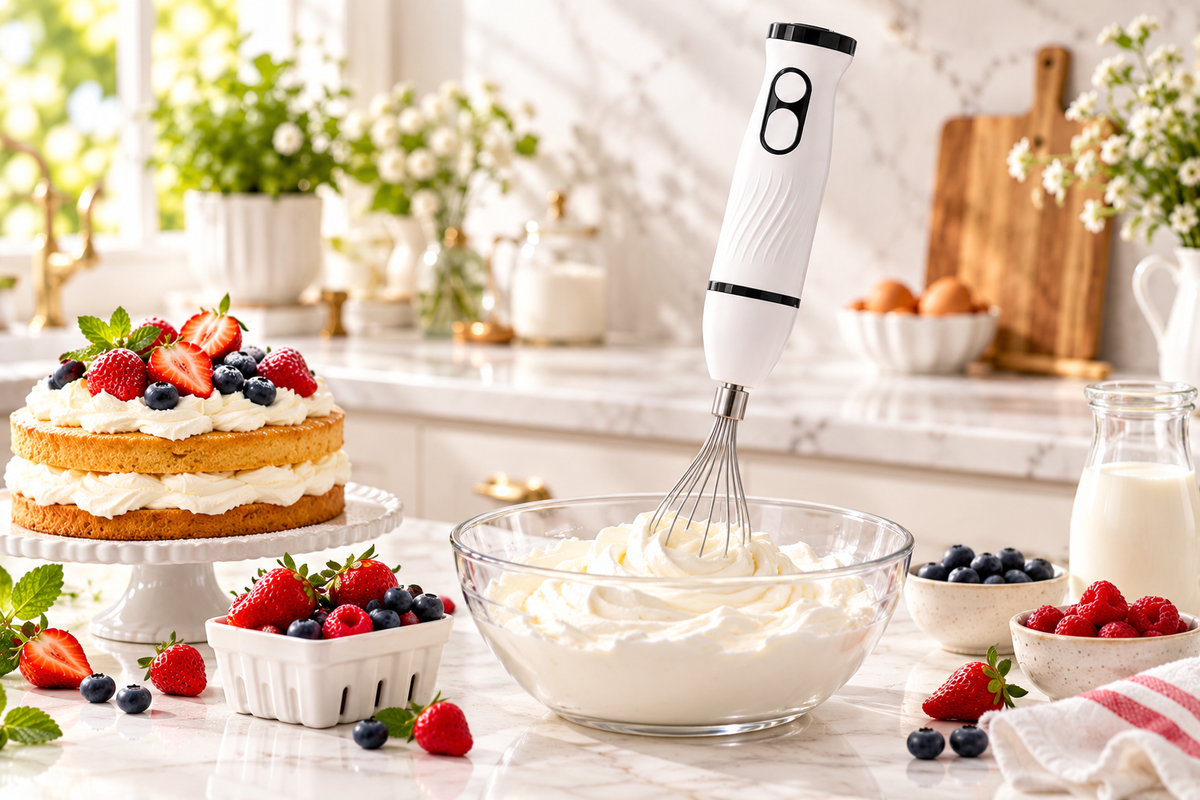 MONSGA By erabros Electric Hand Immersion Blender Mixer, 4 in 1 Hand Mixer.
