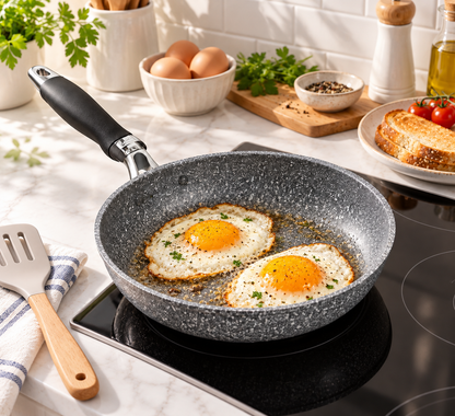 Durable Stone Frying Pan28/26/24/20cm Wok Non-stick Pan Skillet Cauldron Induction Cooker Gas Stove