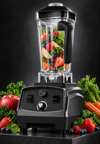 BioloMix 3HP 2200W Heavy Duty Grade Timer Blender Mixe Ice Smoothies BPA Free 2L Jar
