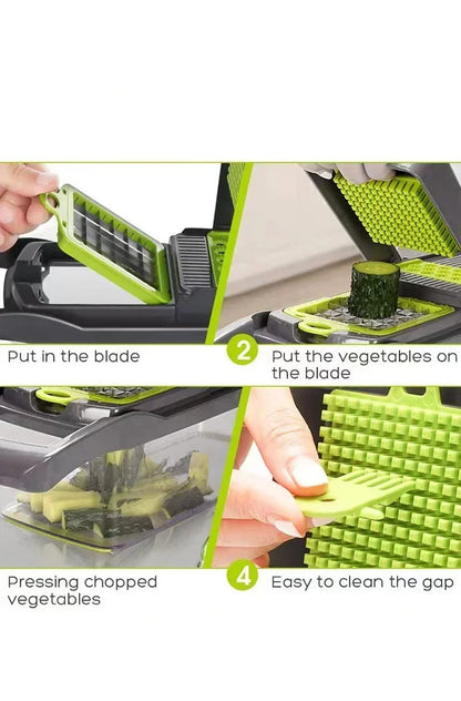 New 5-in-1 Food Chopper Suitable for Handheld Slicers, Dicers, Graters Multifunctional Vegetable