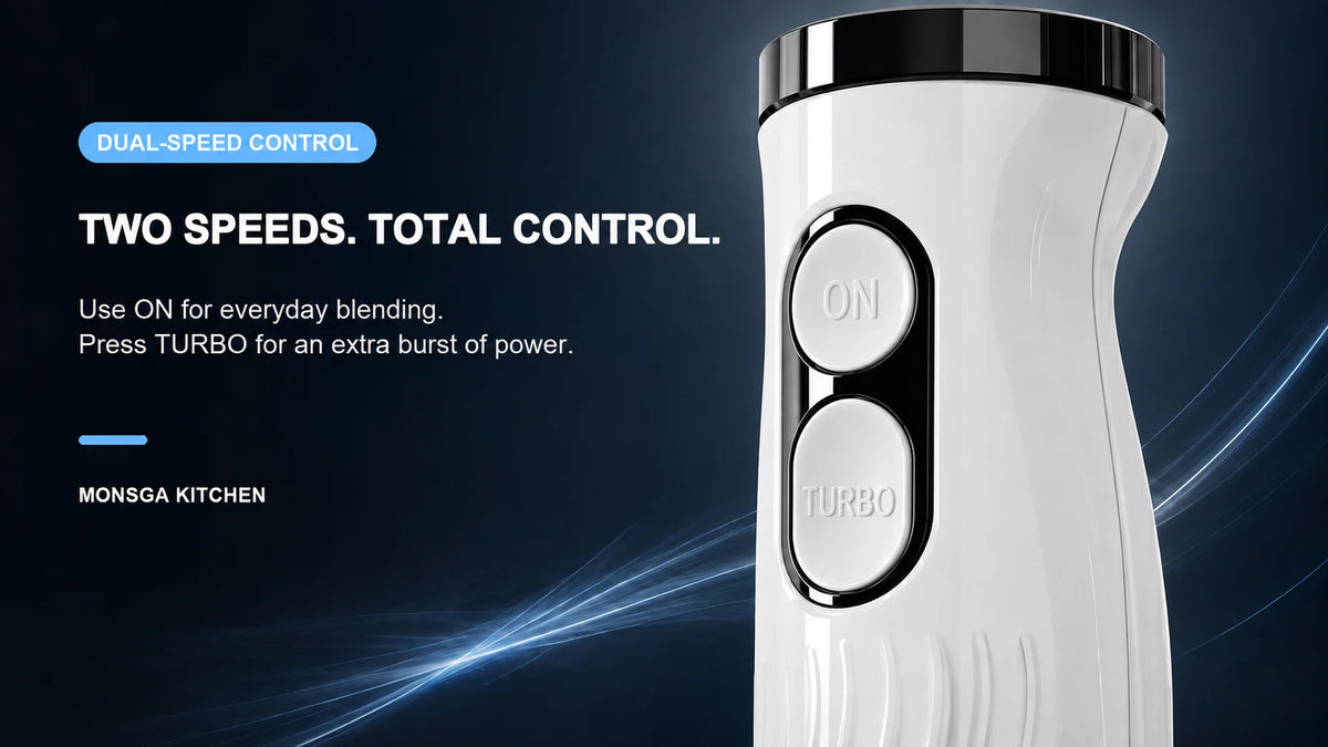 MONSGA By erabros Electric Hand Immersion Blender Mixer, 4 in 1 Hand Mixer.