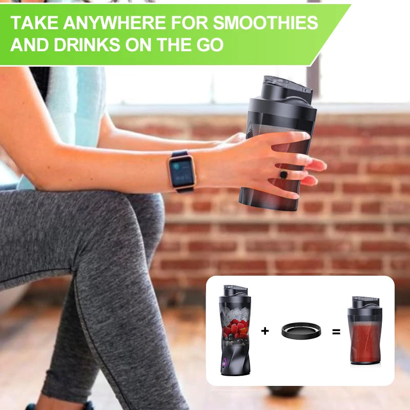 Electric Portable Juicer Fresh Fruit Mixer 700ML Multifunctional USB Rechargeable