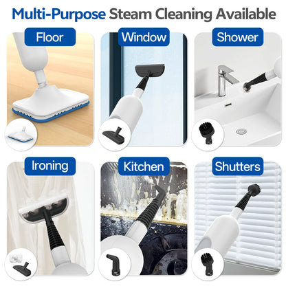 INSE Powerful Steam Mop High Temperature 6 in 1 Scrubbing Steam Cleaner Detachable Floor Steam Mop
