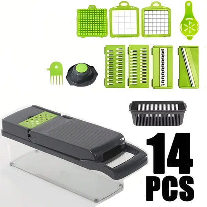 New 5-in-1 Food Chopper Suitable for Handheld Slicers, Dicers, Graters Multifunctional Vegetable