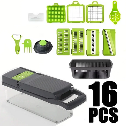 New 5-in-1 Food Chopper Suitable for Handheld Slicers, Dicers, Graters Multifunctional Vegetable