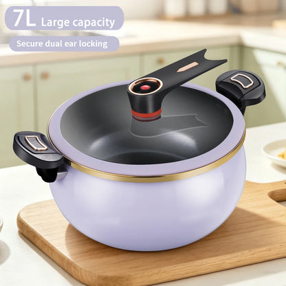 Micro Pressure Cooker, 7L Large Capacity, 26cm, Suitable for Home Use, Multi-Functional Non-Stick pot