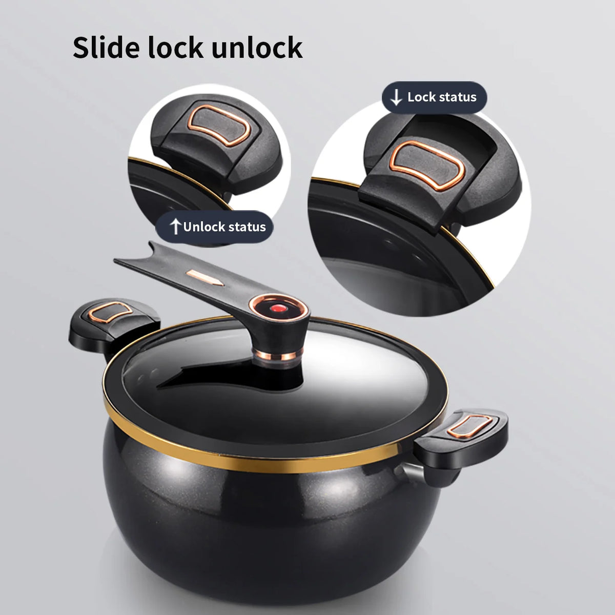Micro Pressure Cooker, 7L Large Capacity, 26cm, Suitable for Home Use, Multi-Functional Non-Stick pot