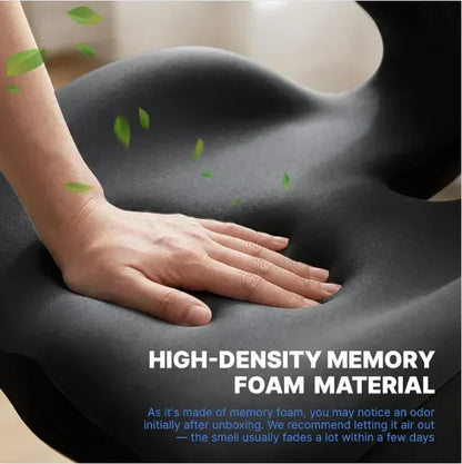 Ergonomic Coccyx Seat Pad Memory Foam Cushion Sciatica Pain Relief Posture Correction Mat for Home Office