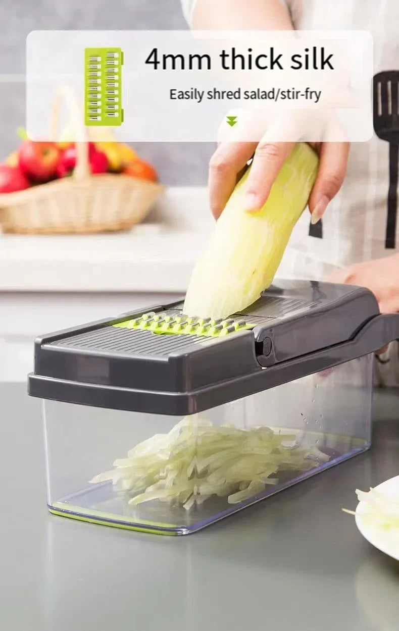 New 5-in-1 Food Chopper Suitable for Handheld Slicers, Dicers, Graters Multifunctional Vegetable