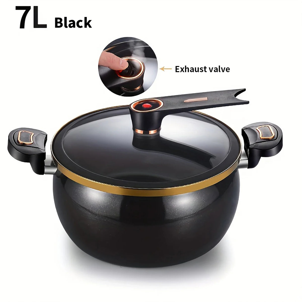 Micro Pressure Cooker, 7L Large Capacity, 26cm, Suitable for Home Use, Multi-Functional Non-Stick pot