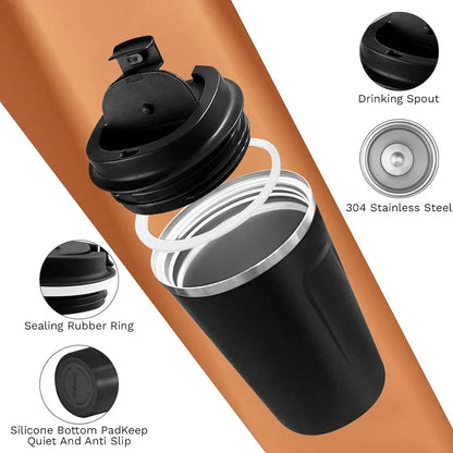  Stainless Steel Coffee Mug Travel Double Leak Proof Car Thermos Cup