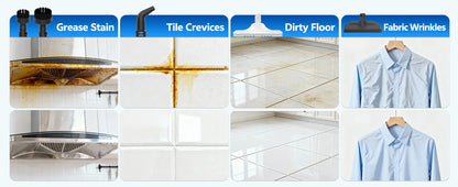 INSE Powerful Steam Mop High Temperature 6 in 1 Scrubbing Steam Cleaner Detachable Floor Steam Mop