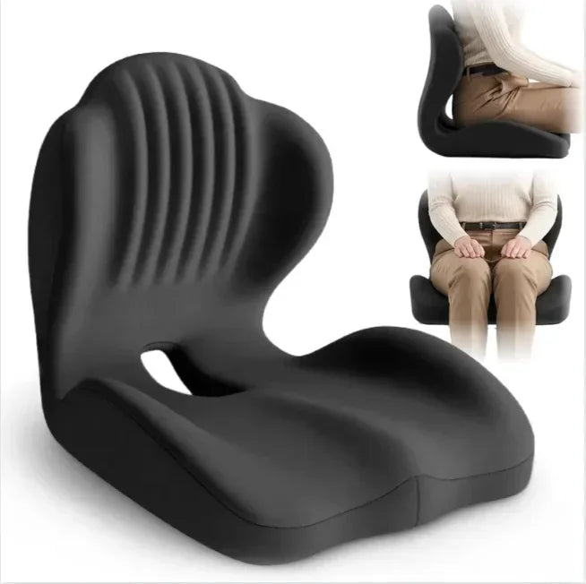 Ergonomic Coccyx Seat Pad Memory Foam Cushion Sciatica Pain Relief Posture Correction Mat for Home Office