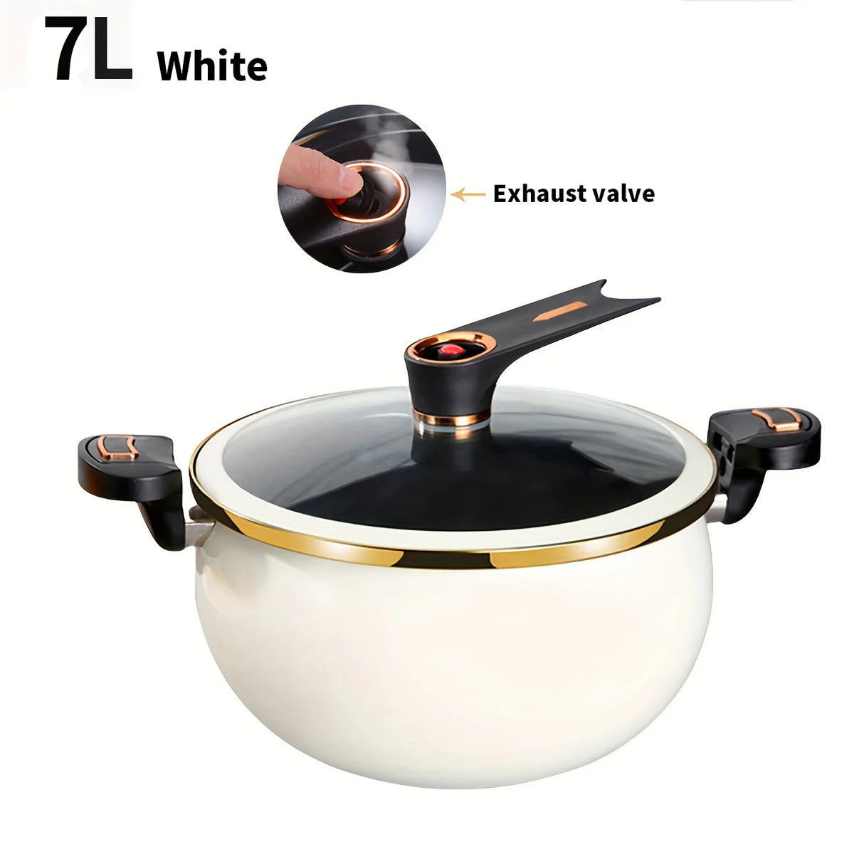 Micro Pressure Cooker, 7L Large Capacity, 26cm, Suitable for Home Use, Multi-Functional Non-Stick pot