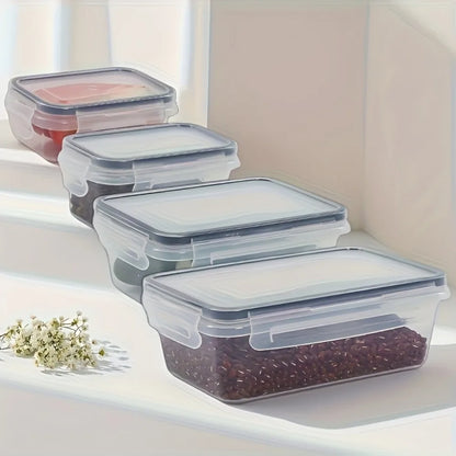 8-PC BPA-Free Airtight Food Containers with Locking Lids - Microwave/Freezer Safe PP Plastic Storages