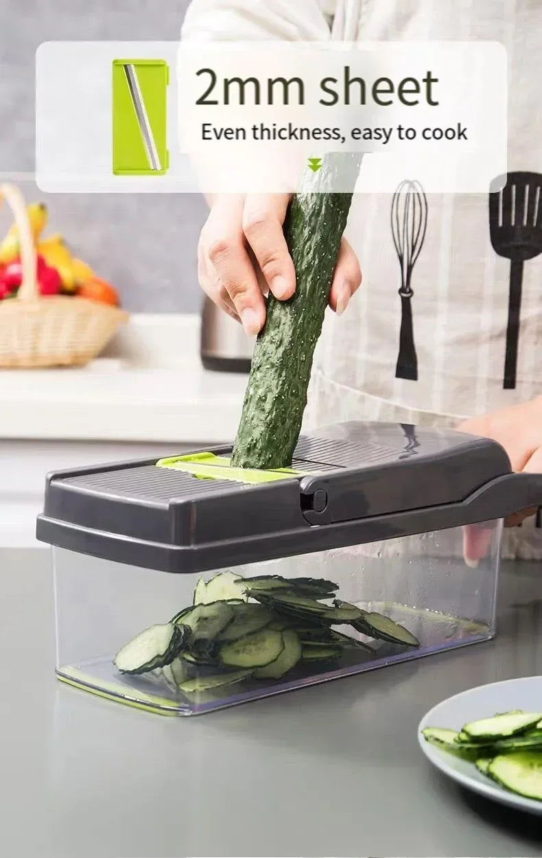 New 5-in-1 Food Chopper Suitable for Handheld Slicers, Dicers, Graters Multifunctional Vegetable