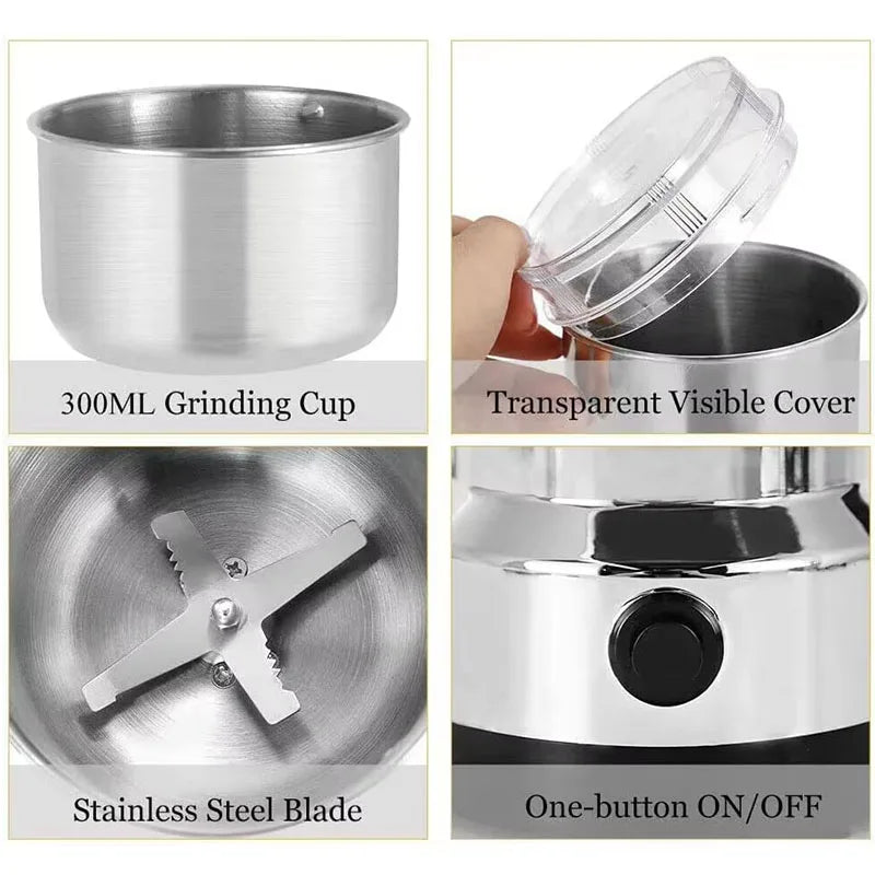 Kitchen Multifunctional 4 Blade Grain Grinder Coffee