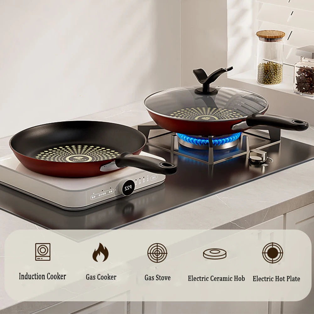 26cm Cast Iron Omelette Pan Multi Functional Non-Stick Frying Pans Easy To Clean Gas Stove