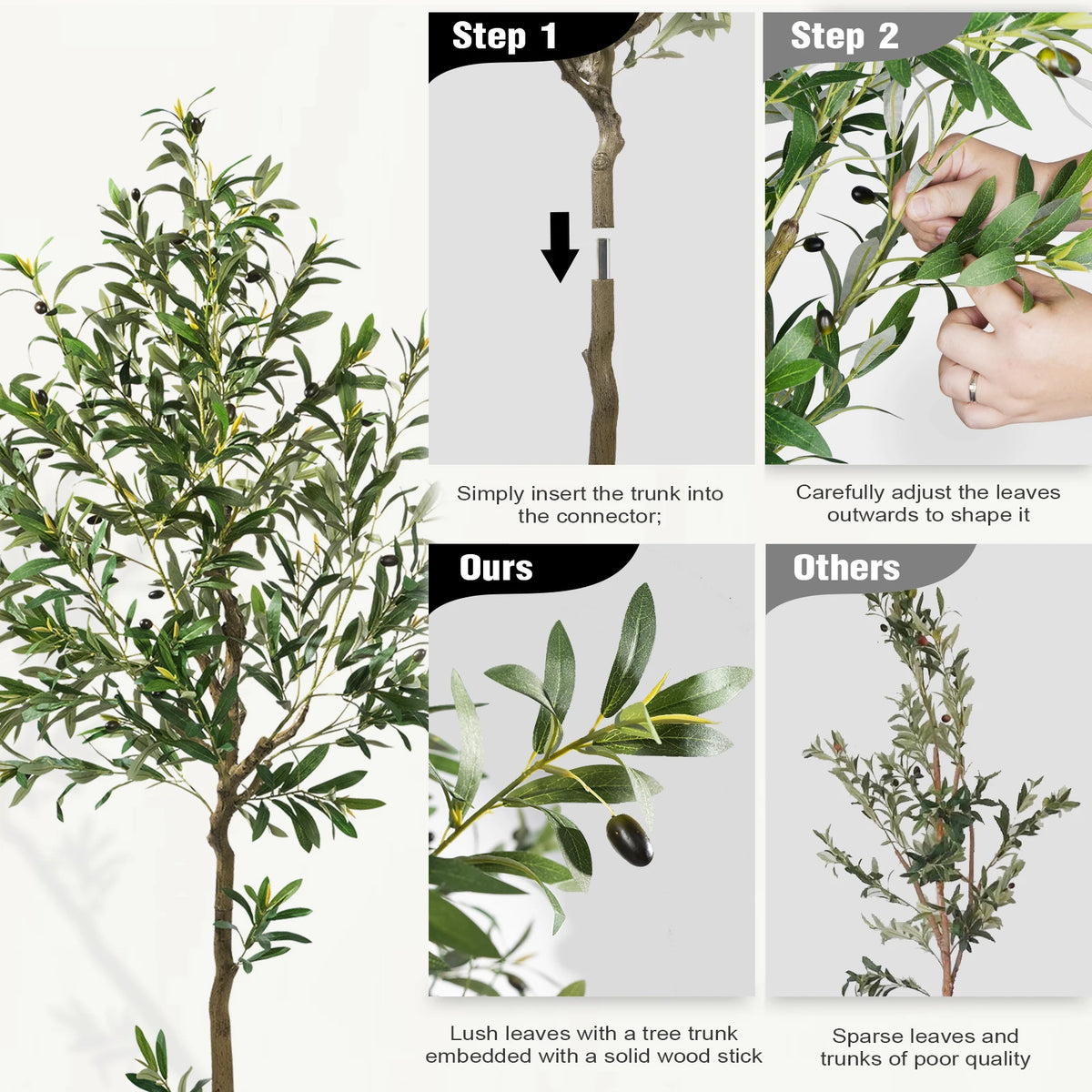 5/6/7/8 Olive Trees Artificial Indoor Faux Olive Tree