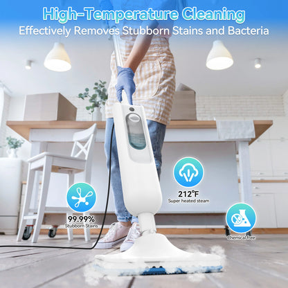 INSE Powerful Steam Mop High Temperature 6 in 1 Scrubbing Steam Cleaner Detachable Floor Steam Mop
