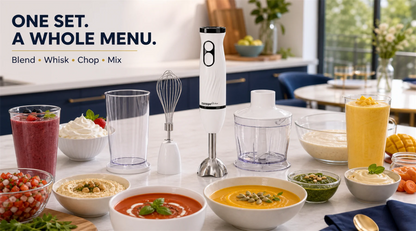 MONSGA By erabros Electric Hand Immersion Blender Mixer, 4 in 1 Hand Mixer.