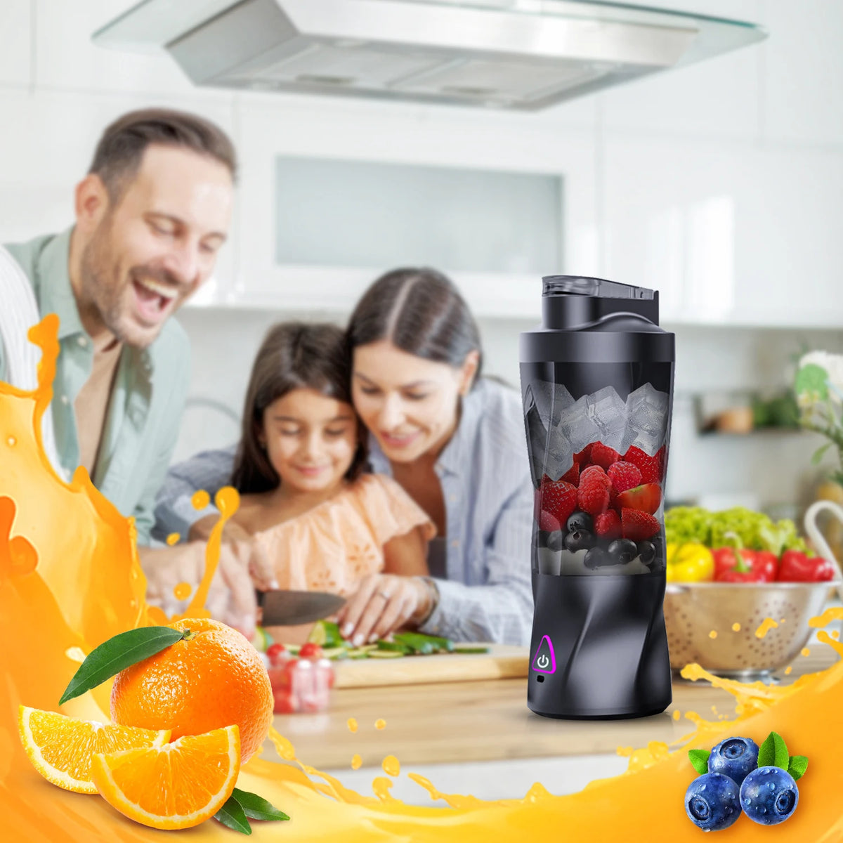 Electric Portable Juicer Fresh Fruit Mixer 700ML Multifunctional USB Rechargeable