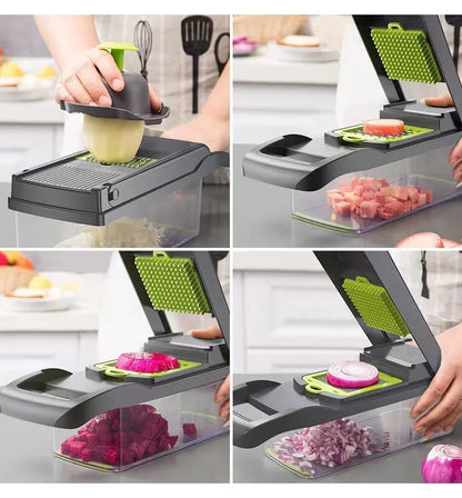 New 5-in-1 Food Chopper Suitable for Handheld Slicers, Dicers, Graters Multifunctional Vegetable