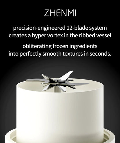 Holidays and Birthdays Blender for Shakes & Smoothies! ZHENMI BPA-Free Cordless Blender, 33oz,