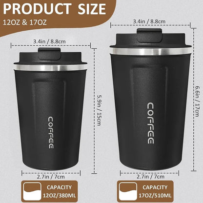  Stainless Steel Coffee Mug Travel Double Leak Proof Car Thermos Cup