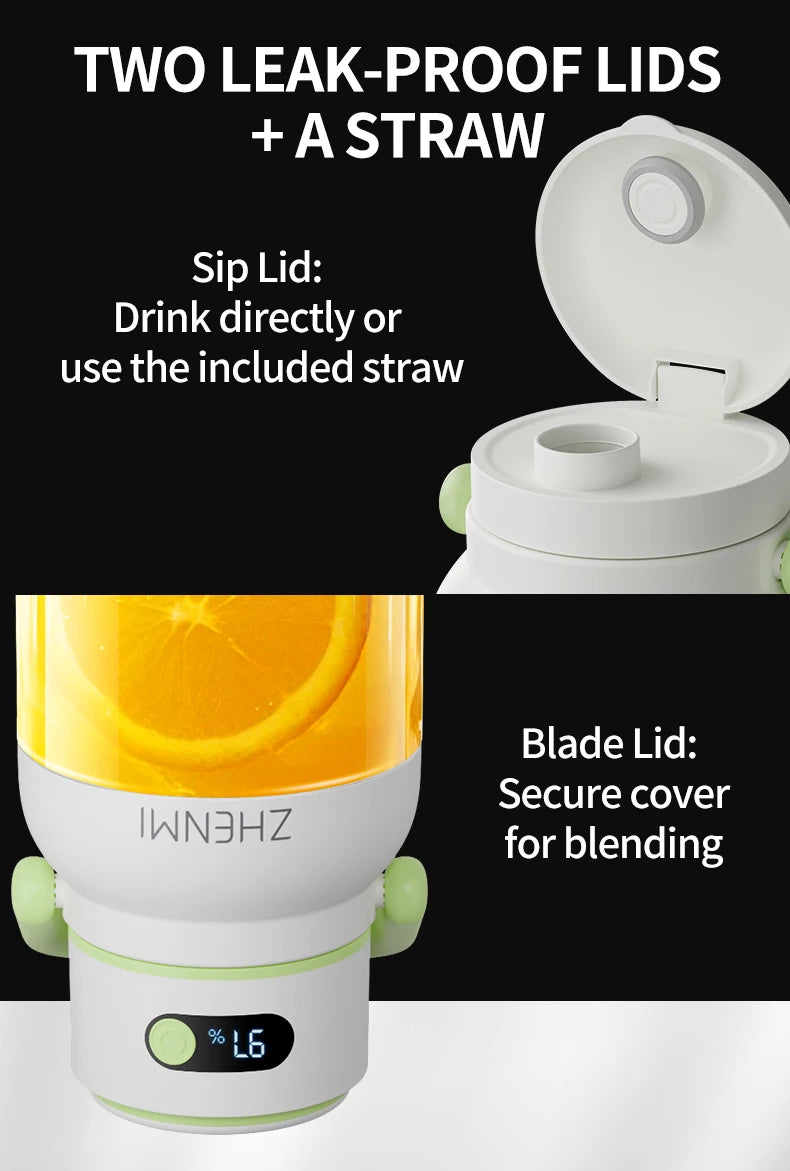 Holidays and Birthdays Blender for Shakes & Smoothies! ZHENMI BPA-Free Cordless Blender, 33oz,