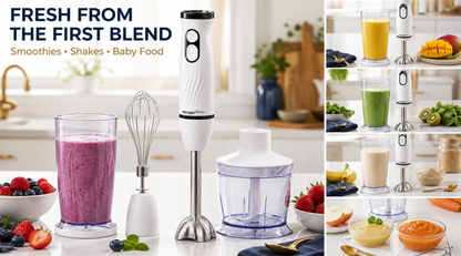 MONSGA By erabros Electric Hand Immersion Blender Mixer, 4 in 1 Hand Mixer.