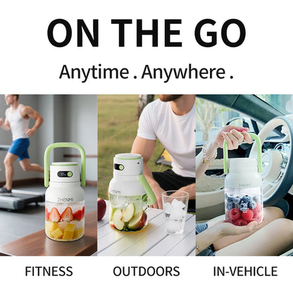 Holidays and Birthdays Blender for Shakes & Smoothies! ZHENMI BPA-Free Cordless Blender, 33oz,