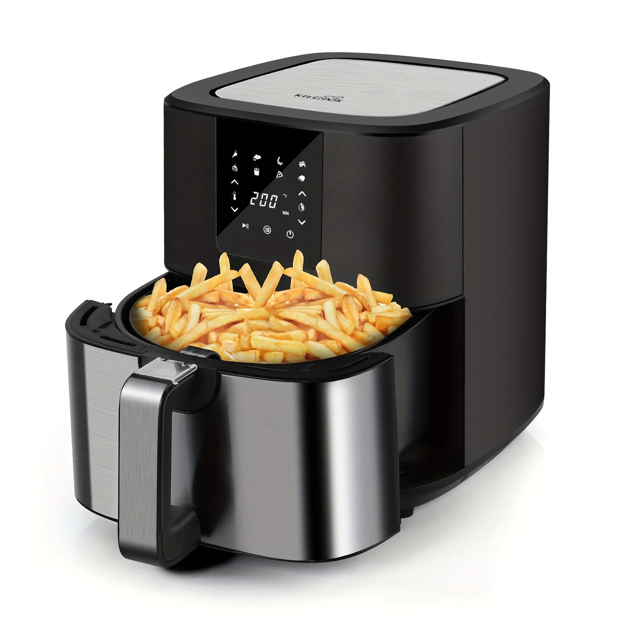 KitCook Large Air Fryer, 1500W 7QT AirFryer Cooker, Adjustable.