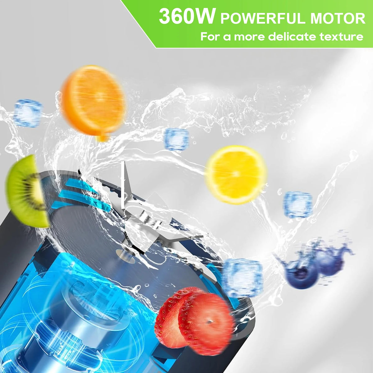 Electric Portable Juicer Fresh Fruit Mixer 700ML Multifunctional USB Rechargeable