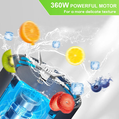 Electric Portable Juicer Fresh Fruit Mixer 700ML Multifunctional USB Rechargeable