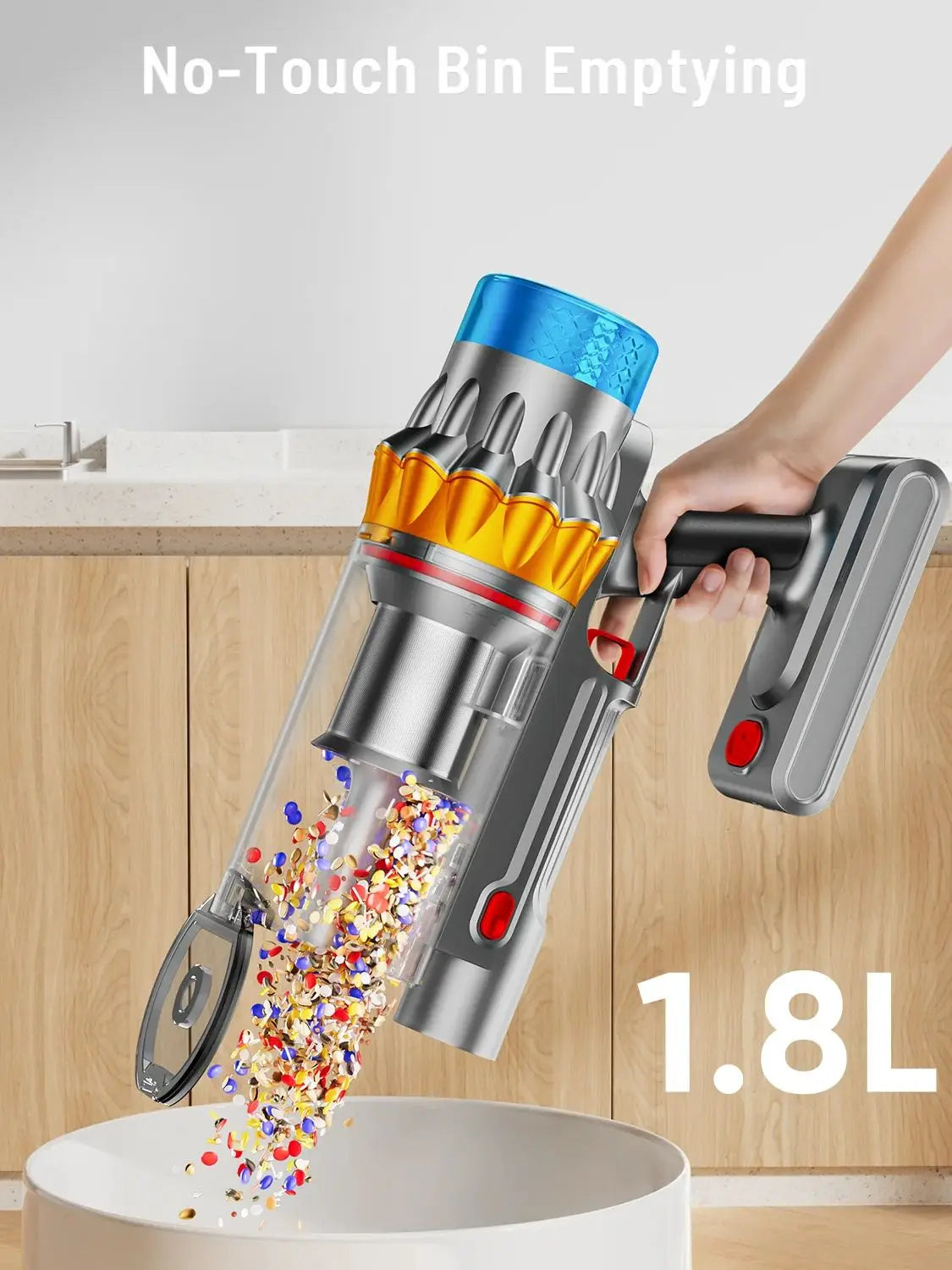 VAKERR X15 Pro 750W Cordless Vacuum Cleaner 75KPA Strong Suction for Pet Hair and Carpet 80M