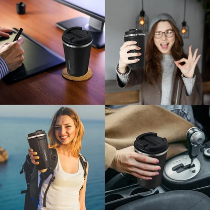  Stainless Steel Coffee Mug Travel Double Leak Proof Car Thermos Cup