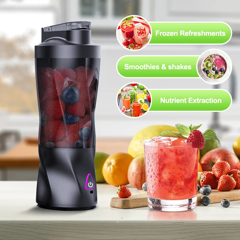 Electric Portable Juicer Fresh Fruit Mixer 700ML Multifunctional USB Rechargeable